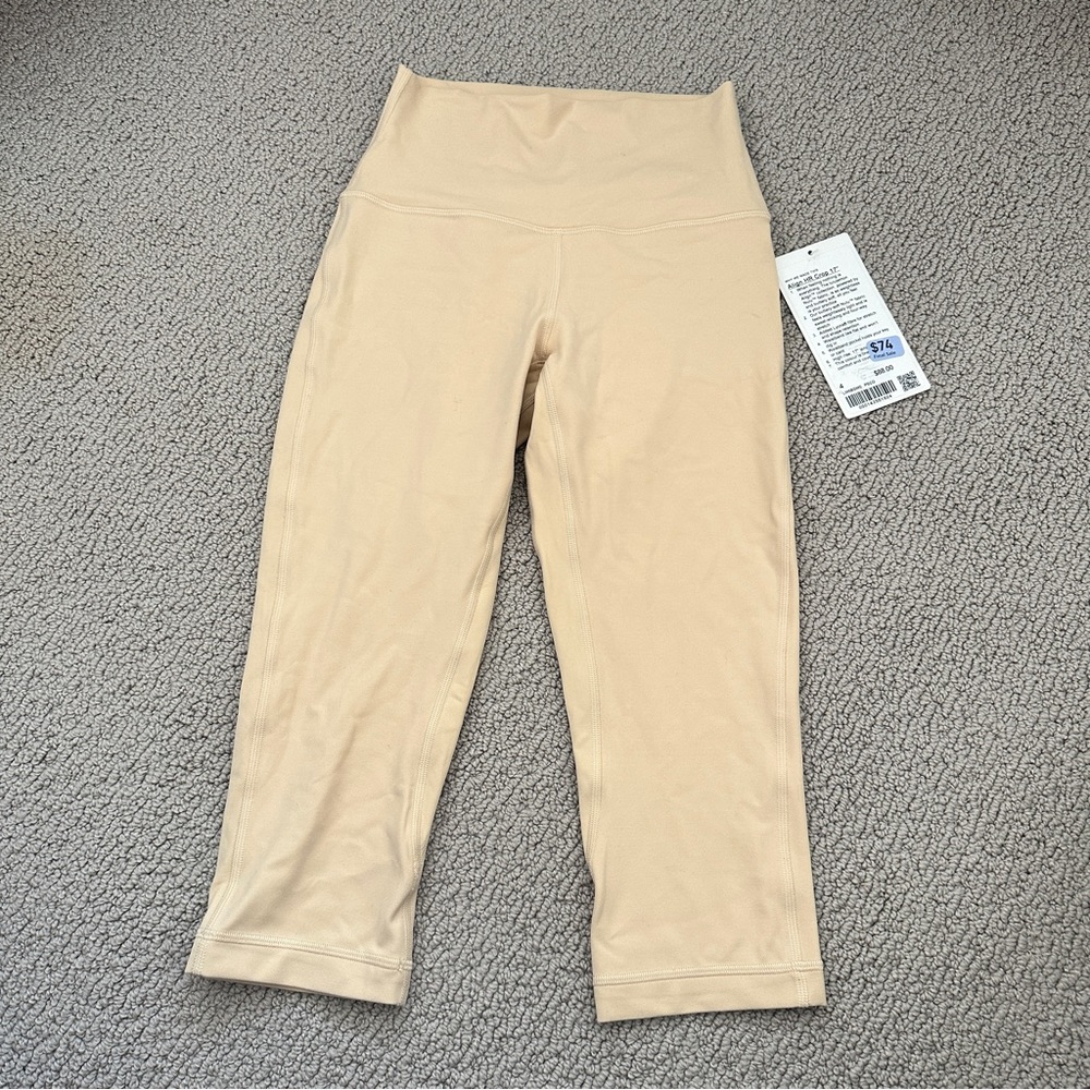Lululemon Align HR Crop 17” in Prosecco - Size 4 - Brand New!